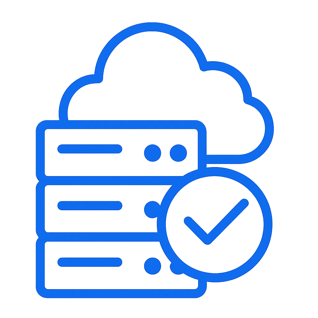 Icon representing stable IPTV servers with no buffering or freezing